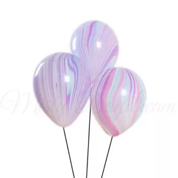 Marble Unicorn Latex Helium Balloons