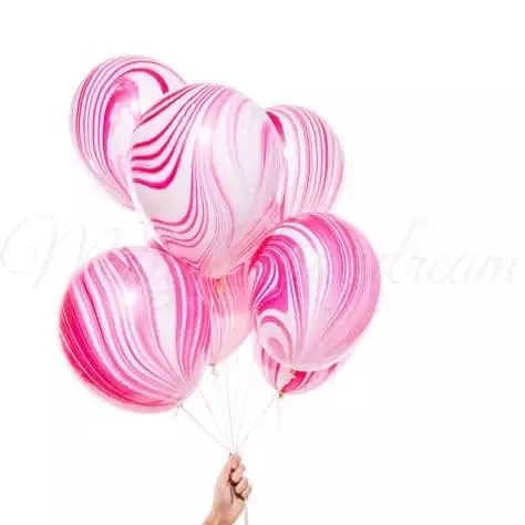 Marble Flamingo Latex Helium Balloons