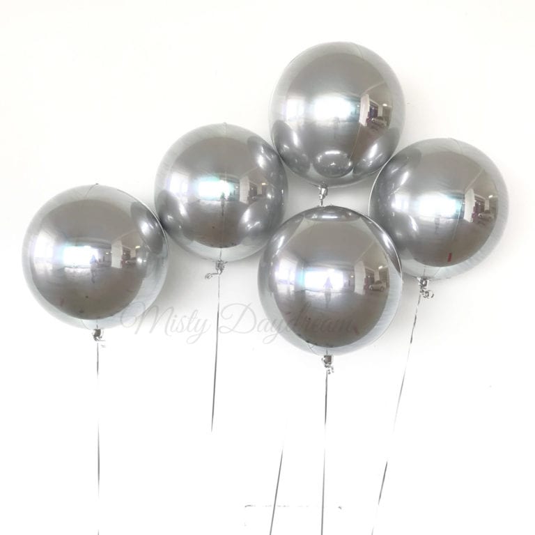 Silver Orbz Balloons