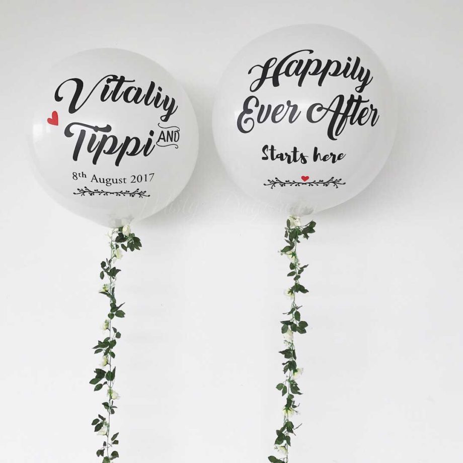 36 inch floral garland personalized balloons