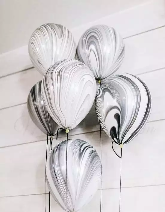 Classic Marble Latex Helium Balloons