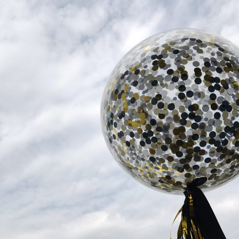 Glam & Edgy 36 inch Confetti Helium Balloons