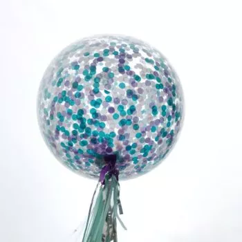 Mermaid 36 inch Confetti Helium Balloons