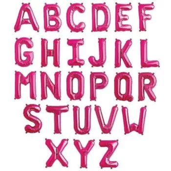 16 inch letter foil balloons Pink