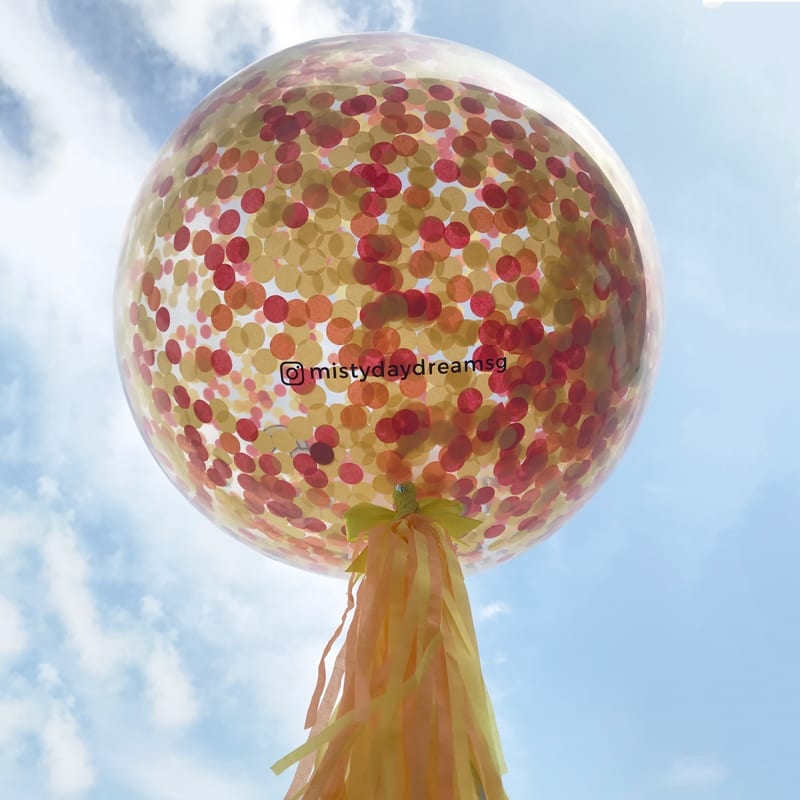 Sherbet 36 inch Confetti Helium Balloons