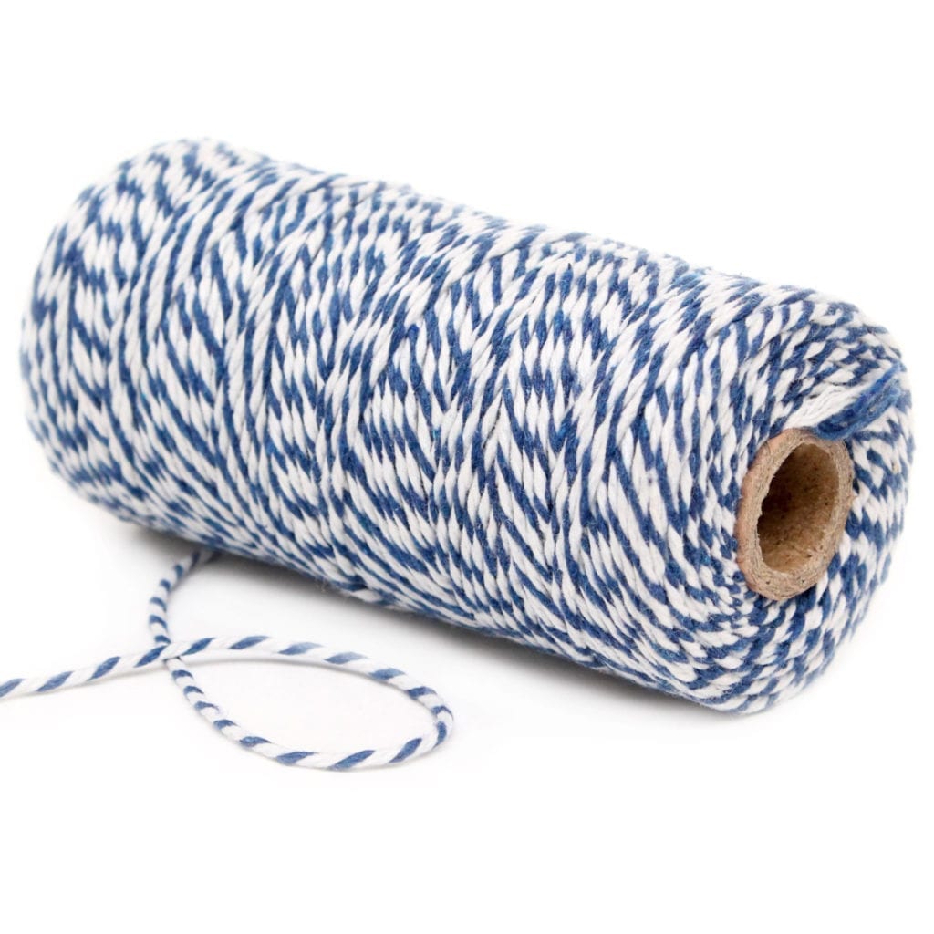 Cotton Bakers Twine 100 Yards Navy Blue