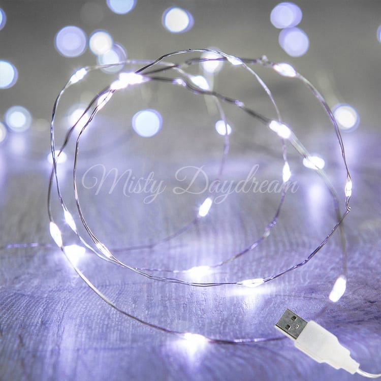 LED Silver Wire USB Cold White