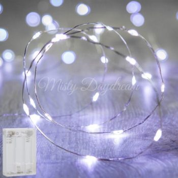 LED Silver Wire Battery Cold White