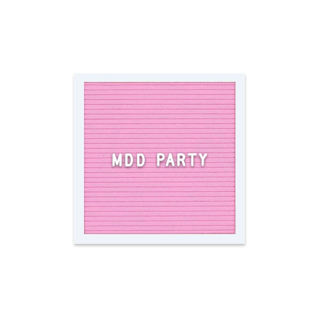 The Classic 10 inch x 10 inch Square Felt Letter Board (Pink)