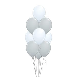 1 x Layered Balloons Bouquet (Chrome Blue)