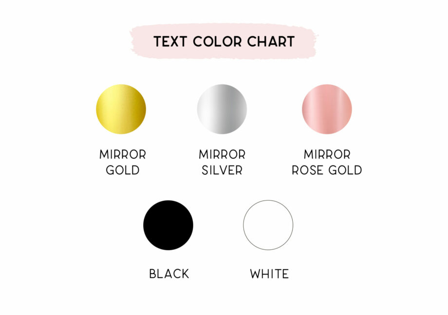 Wishing Well Box Text Color Chart