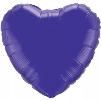 Dark Purple Heart Foil Balloons