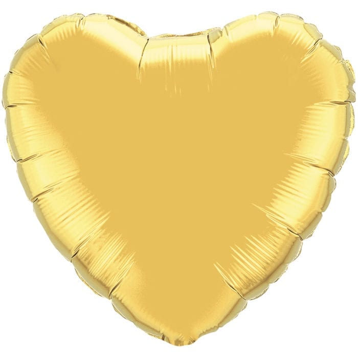 Gold Heart Foil Balloons