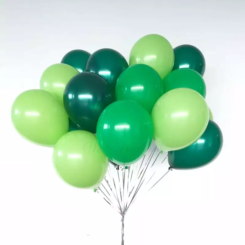 Green Theme Helium Balloons Bouquet
