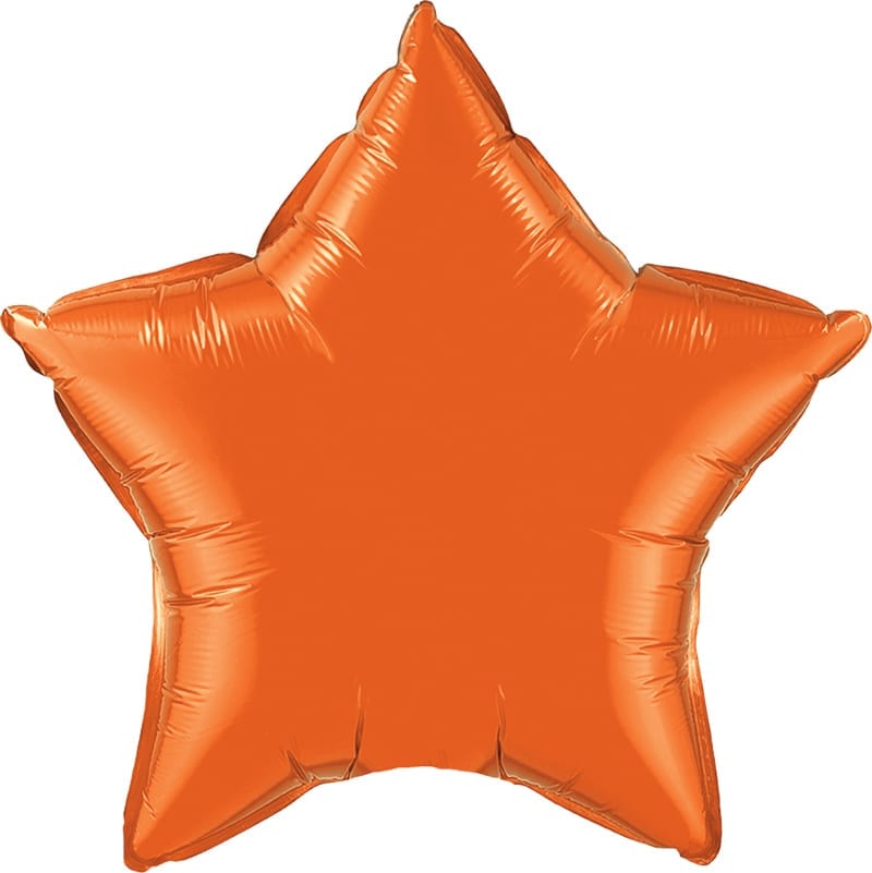 Orange Star Foil Balloons