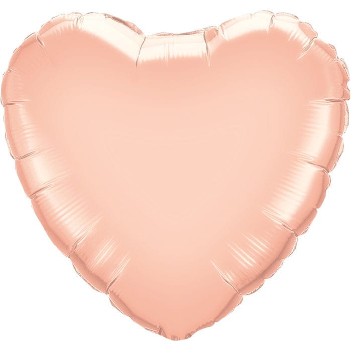 Rose Gold Heart Foil Balloons