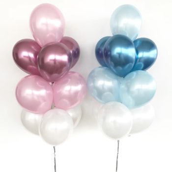Chrome helium balloons bouquets