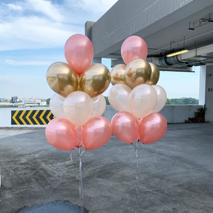 Chrome Helium Balloons Bouquet