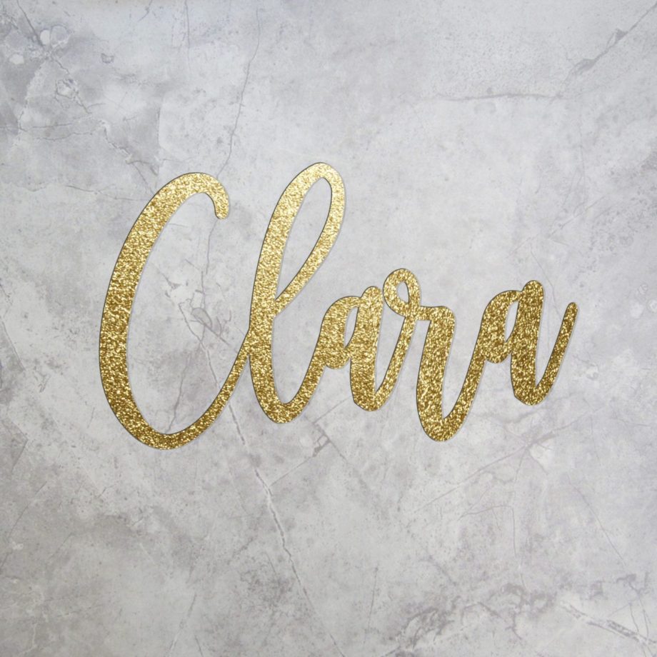 Customise Name Gold Glitter Cardstock Backdrop Banner