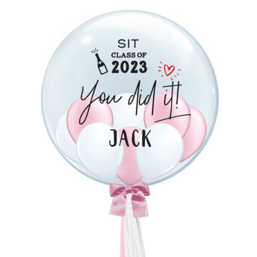 Personalised Bubble Balloon Graduation Gift Congratulations Custom Name Year School Customisation You Did IT