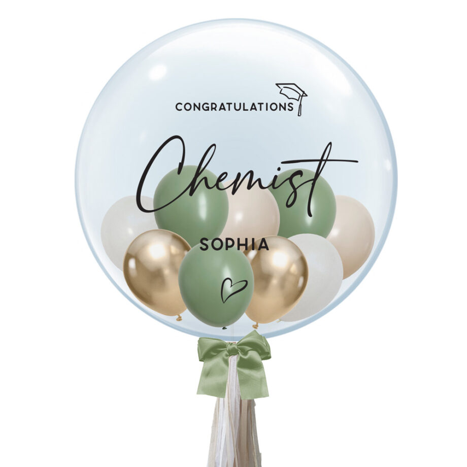 Personalised Bubble Balloon Graduation Gift Customisation Title Name Congratulations