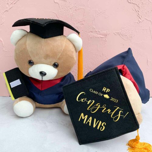 Graduation Bear with Red Hood