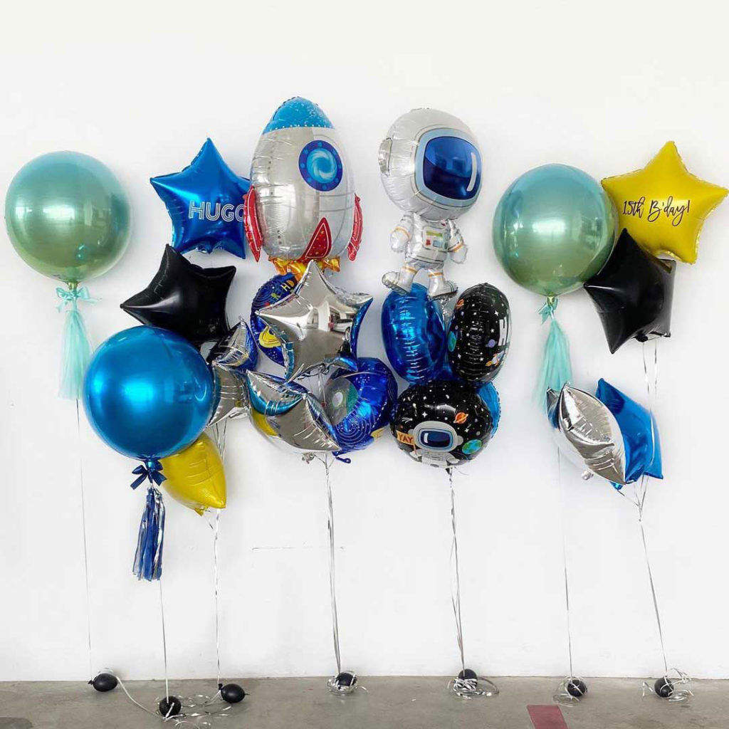 'Galaxy themed combo set' Astronaut Foil Balloon Set + Spaceship Foil