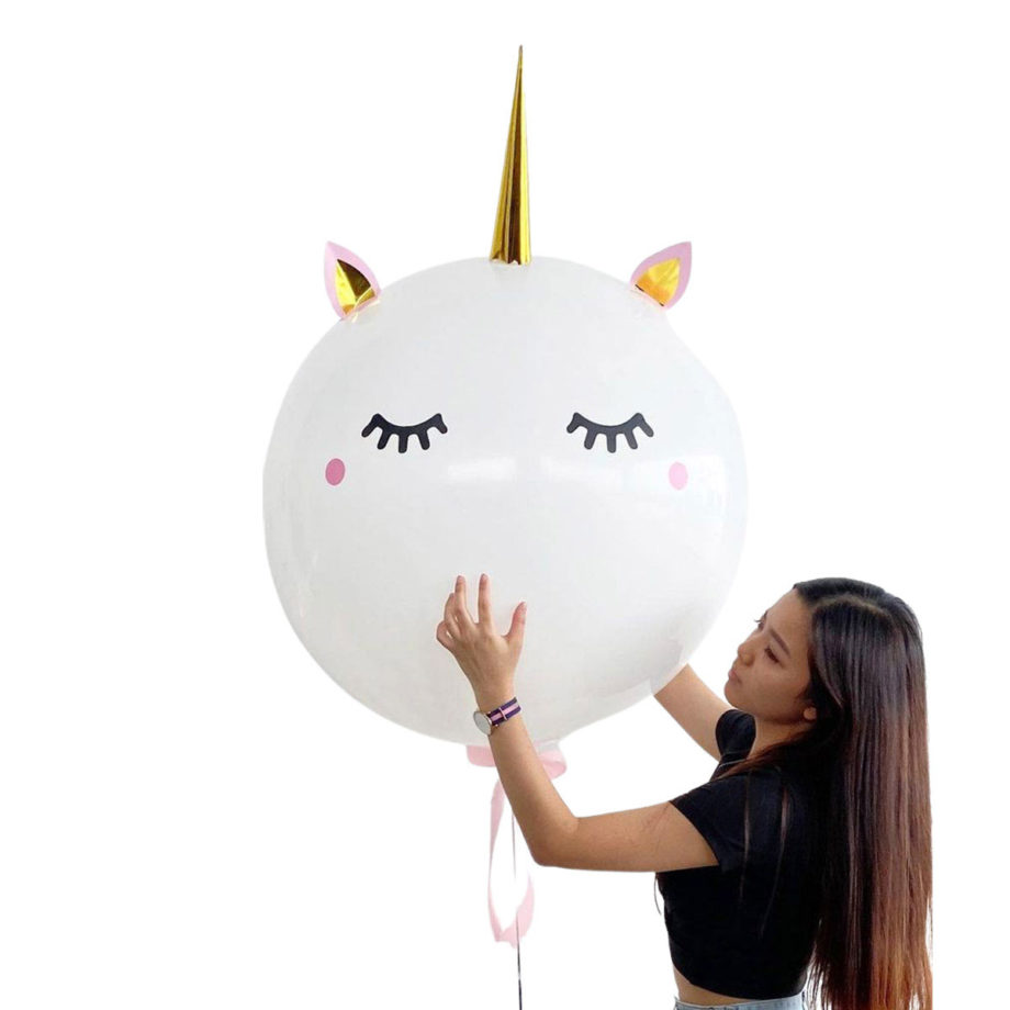 Unicorn Face Round Balloons