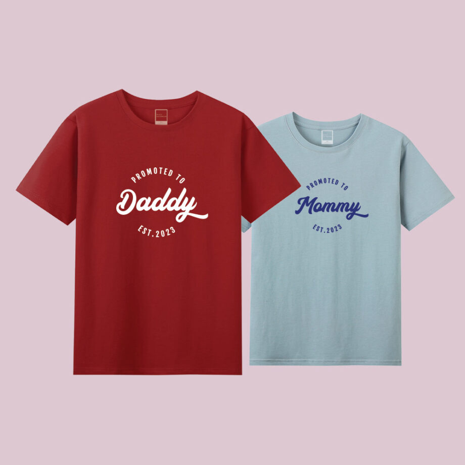 promoted to mommy daddy Valentines Tee Design2