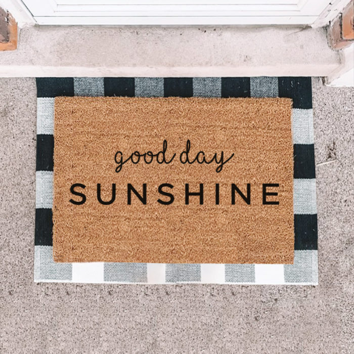 good day sunshine custom door mat