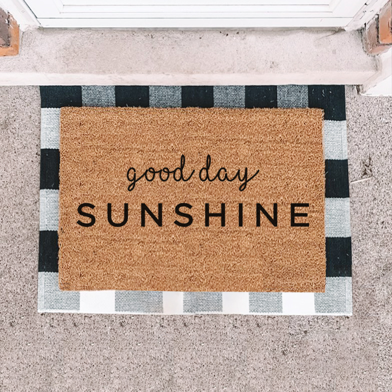 good day sunshine custom door mat