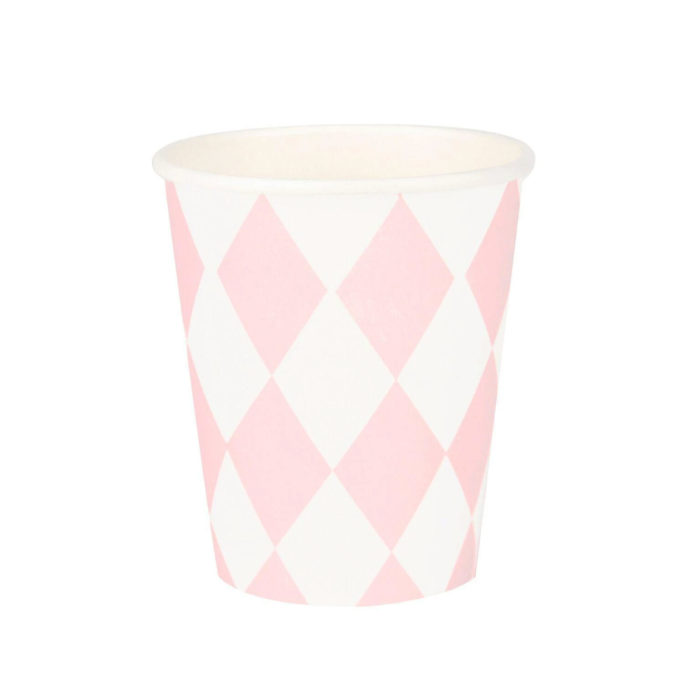 pink diamond paper cups