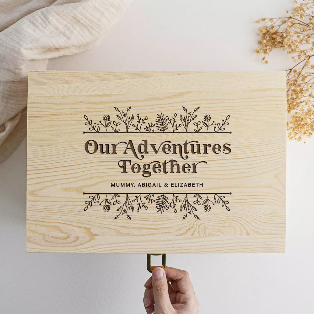 Mother's Day Wooden Keepsake Box - Our adventures Together Design