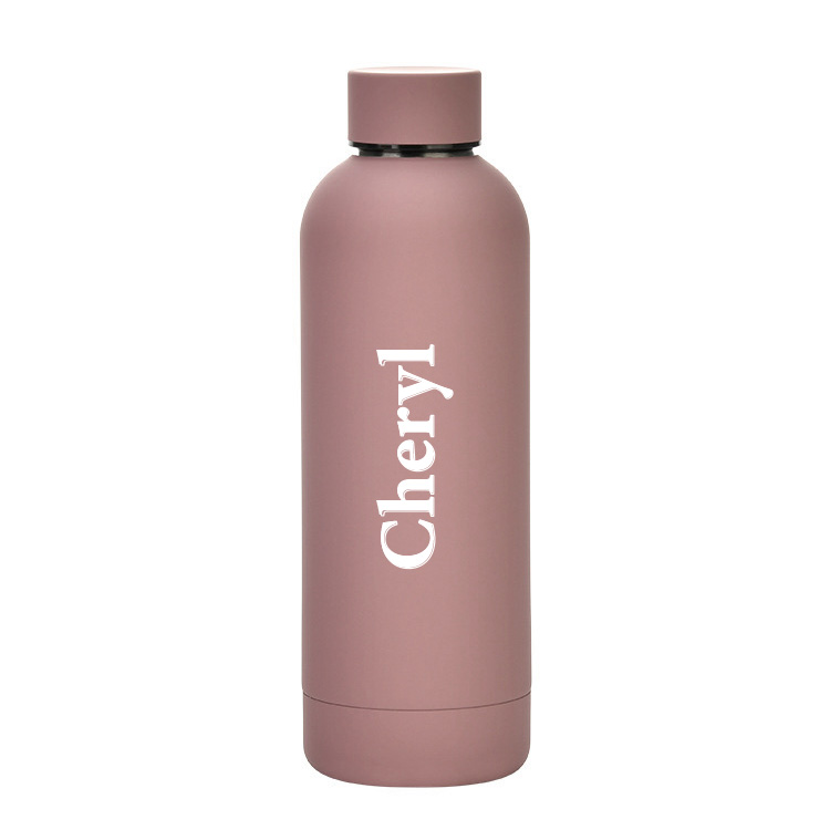 Custom Name Luxe Matte Finish Insulated Stainless Steel Bottle - Antique Mauve