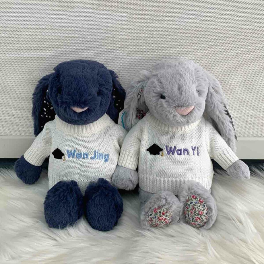 Custom Embriodered Graduation Sweater Add-on for Jellycat
