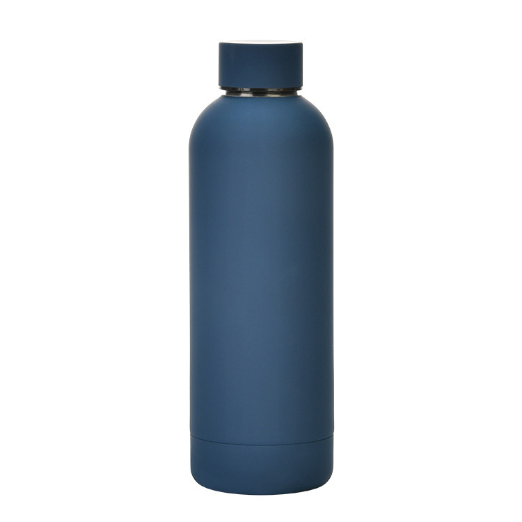 Custom Name Luxe Matte Finish Insulated Stainless Steel Bottle - Prussian Blue