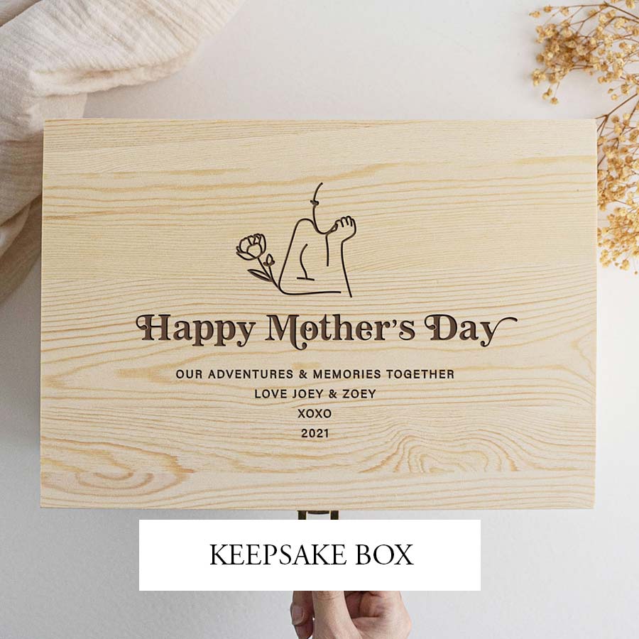 Mothers Day wooden Keepsake box