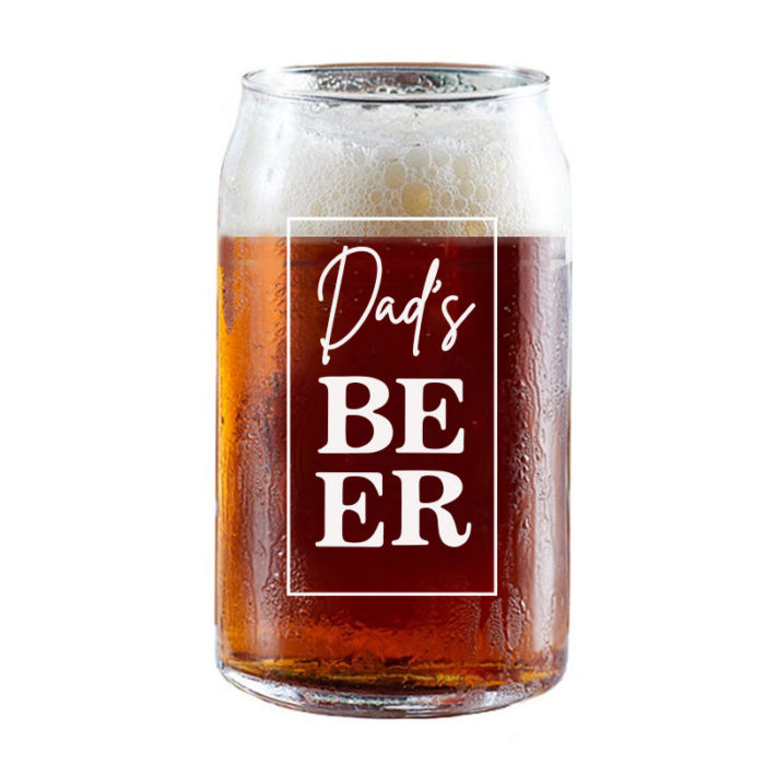 Dad's BEER Beer Coffee Can Glass Cold Beverage Glass