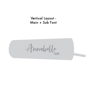 Vertical Layout – MAIN + SUB Font