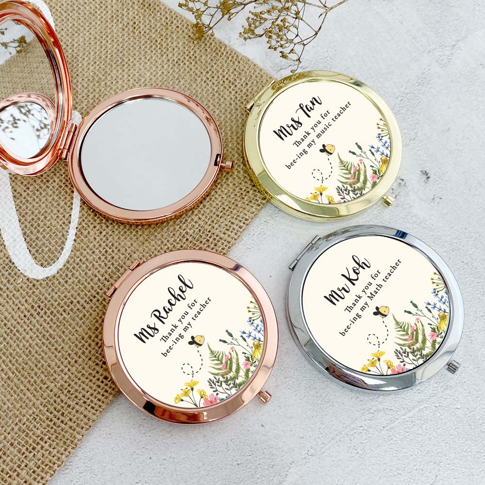 [Custom Title & Custom Name] Compact Mirror - Thank you for bee-ing Design