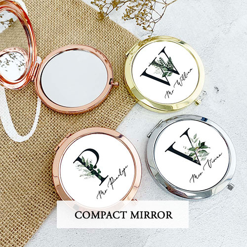 Custom name compact mirror