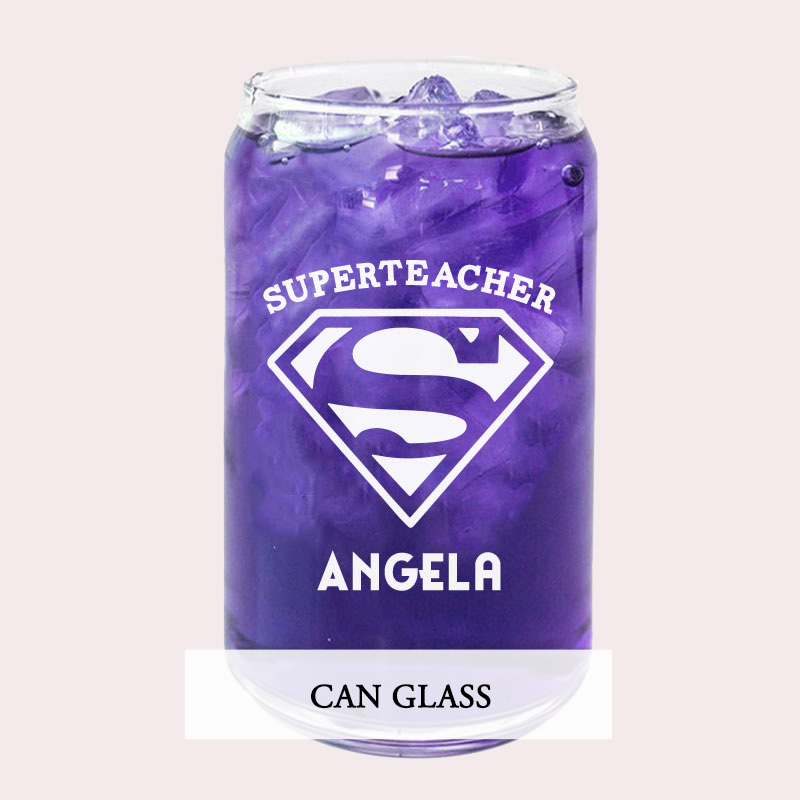 Teacher day gift beer can glass