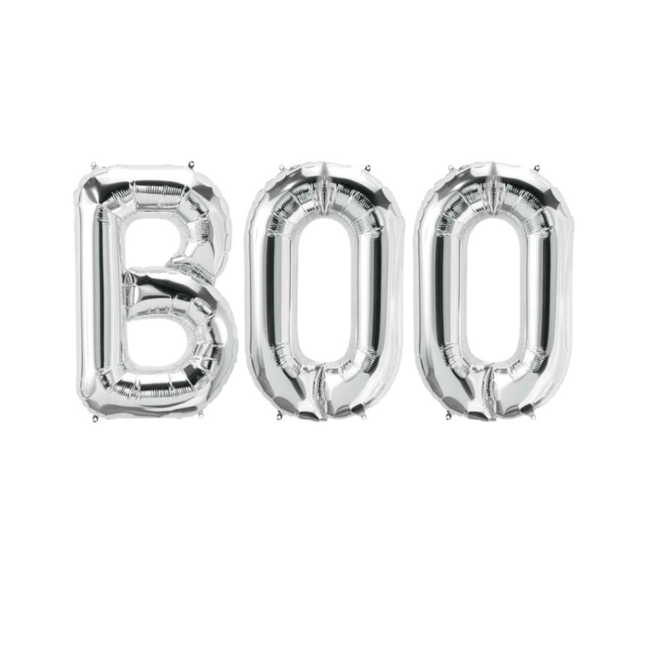 BOO 16 inch letter foil balloons gold