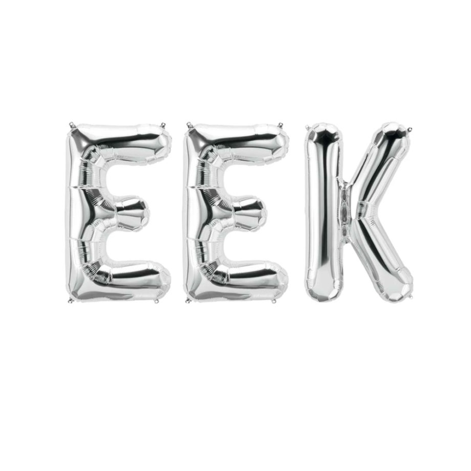 EEK 16 inch letter foil balloons gold