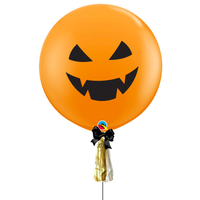 Pumpkin face 36 inch giant halloween latex helium balloon