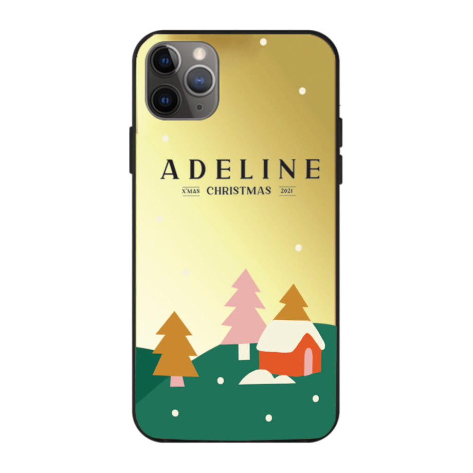 Custom name Christmas Gift Personalized Graphic print iphone case Christmas wonderland gold