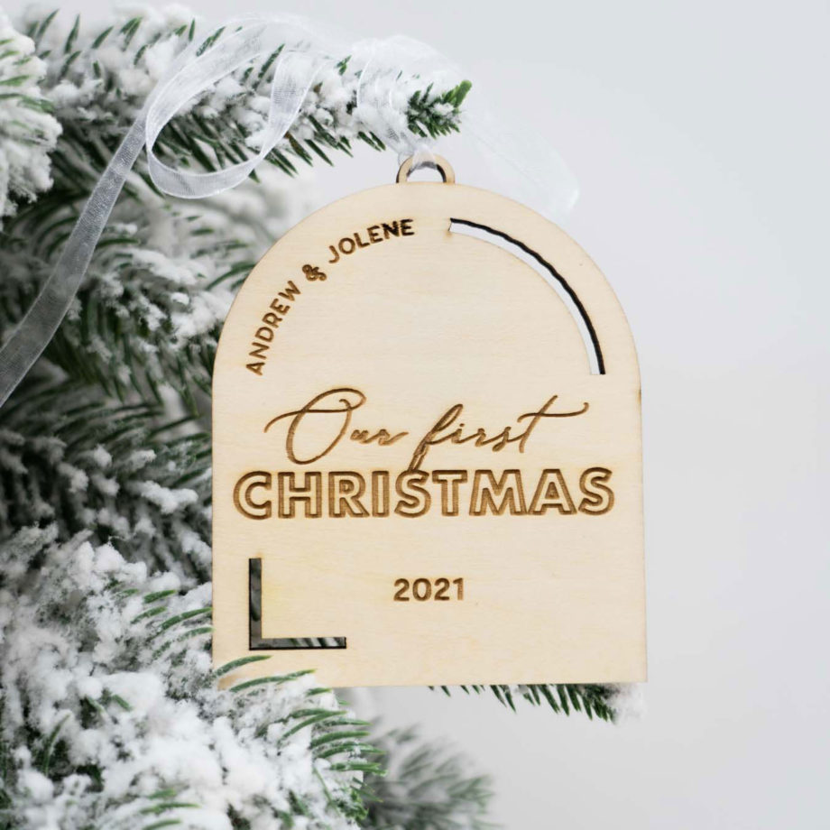 Our first HOME/ CHRISTMASS Custom Name Lasercut Ornament
