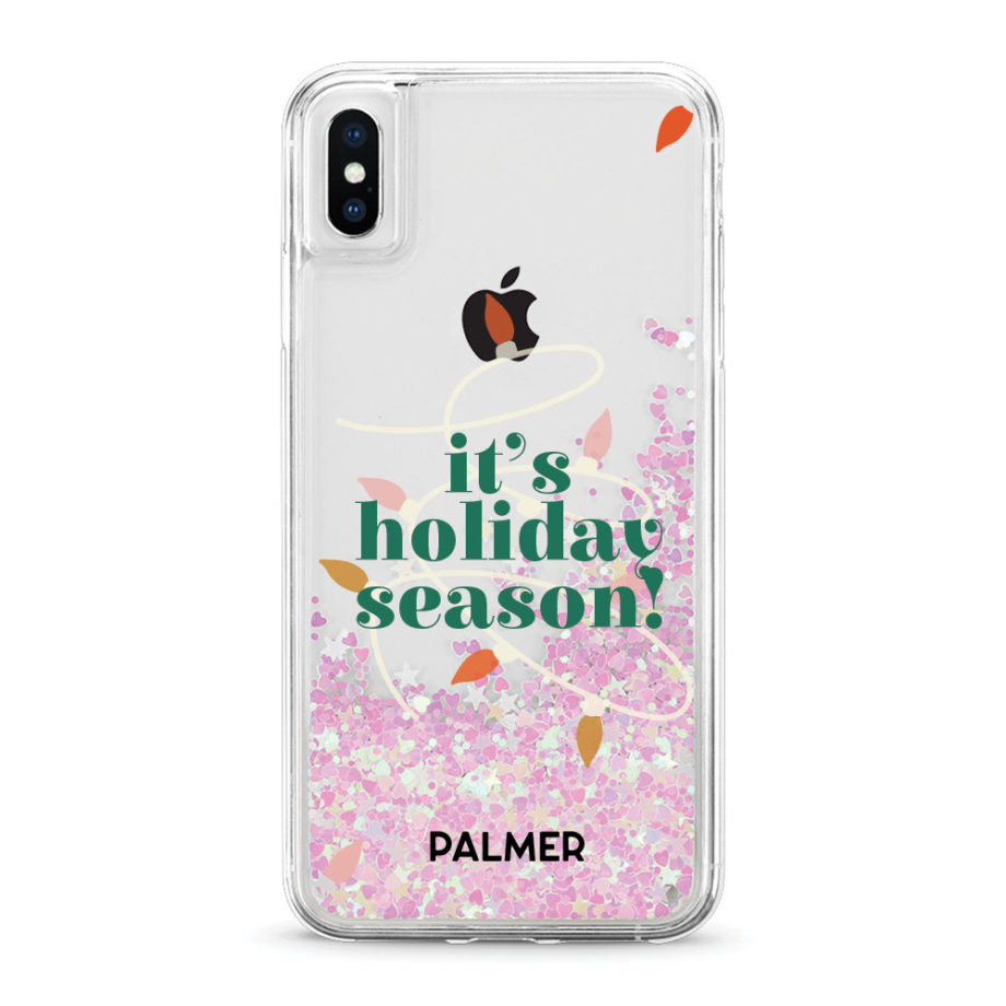 Custom name Christmas Gift Personalized Graphic print iphone case Holiday Season Design Iridescent