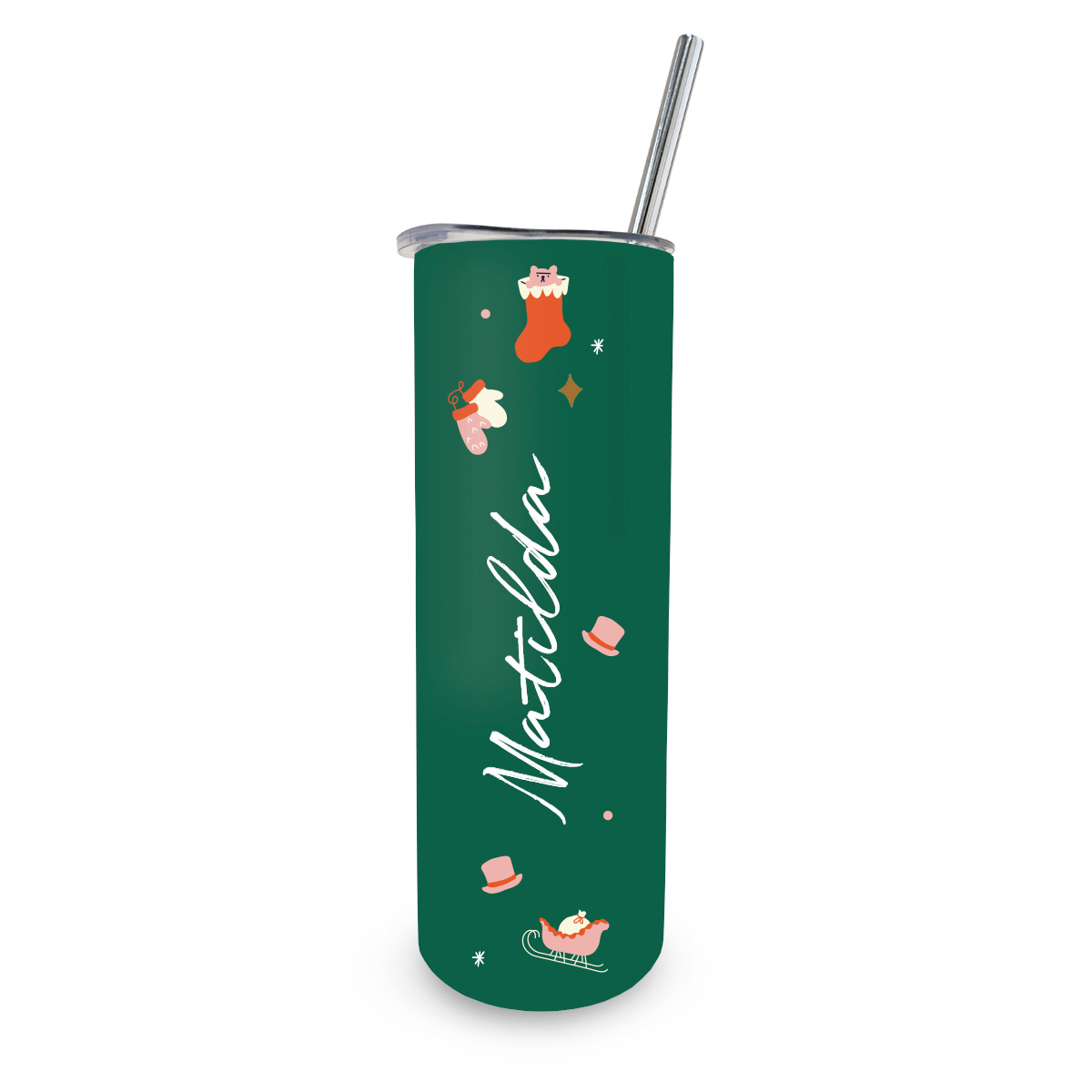 Custom name Christmas Gift Stainless steel Tumbler Warm and Cozy Design