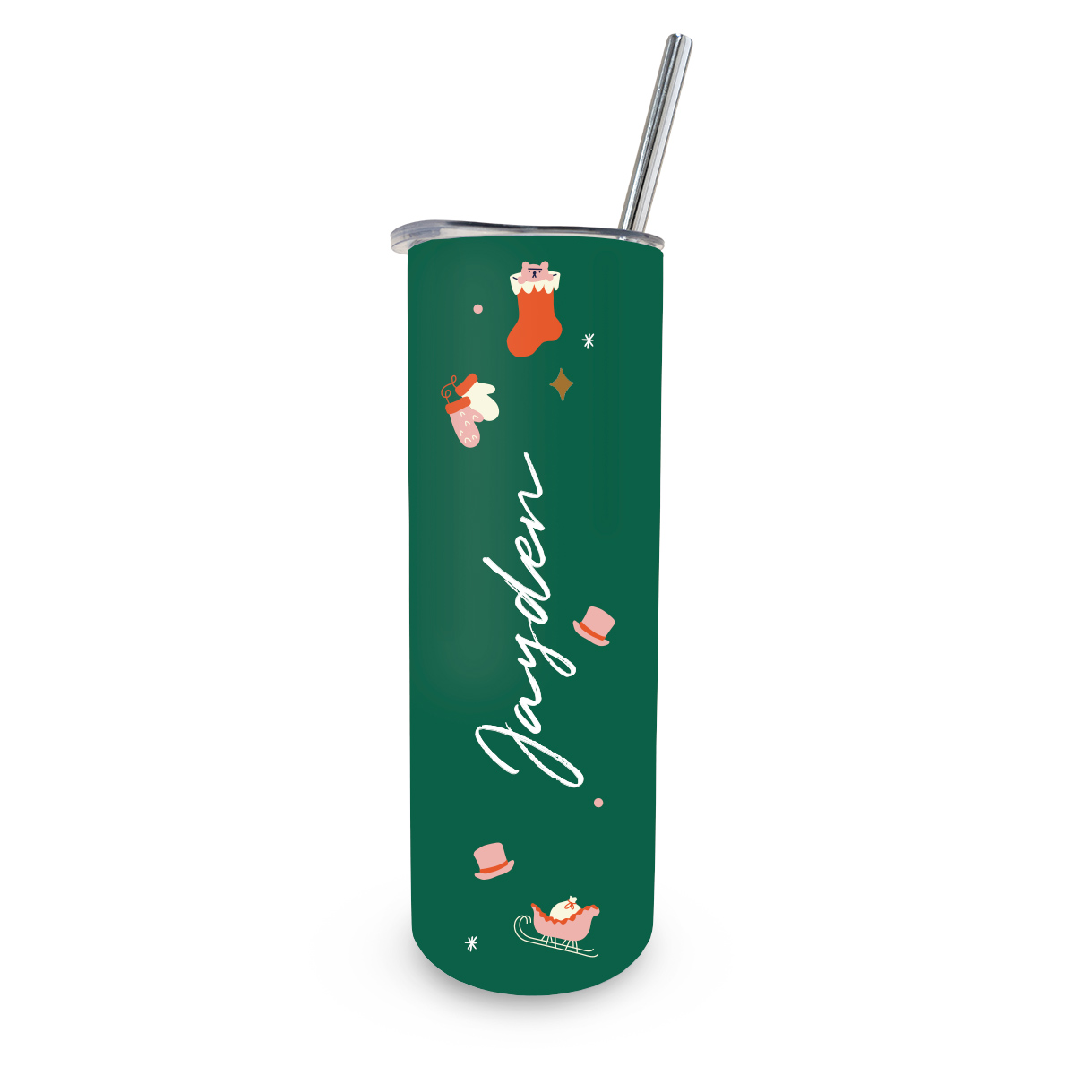 Custom name Christmas Gift Stainless steel Tumbler Warm and Cozy Design
